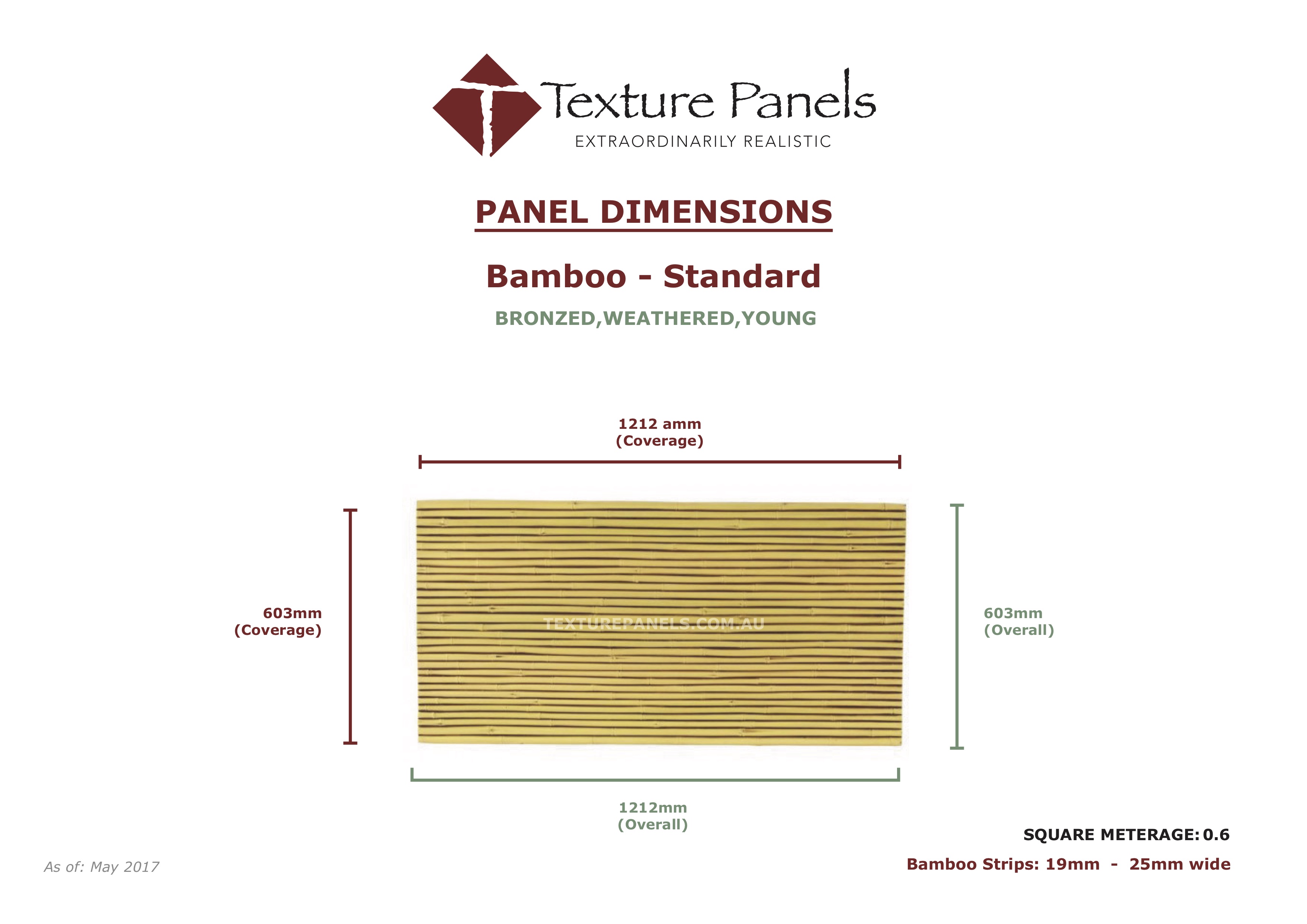 Bamboo Standard - Dimensions